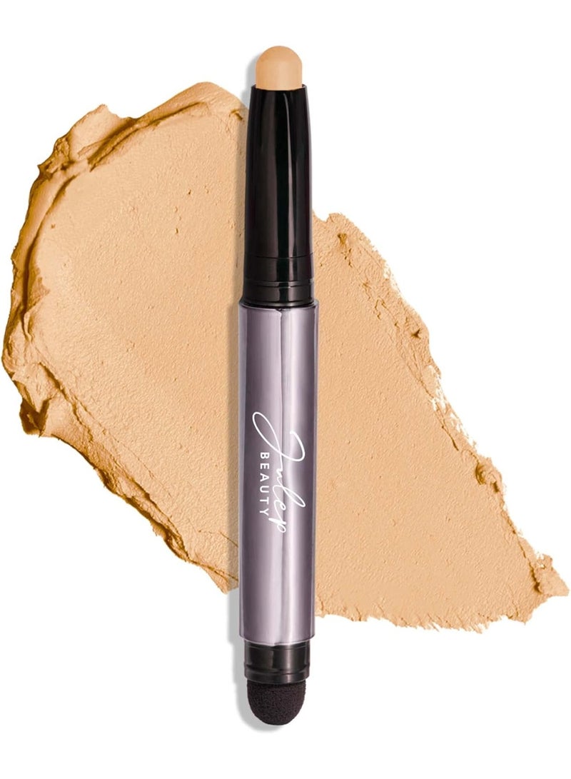 Julep Eyeshadow 101 Cream-to-Powder Waterproof Shadow Stick - Vanilla Matte - Long-Lasting, Crease-Proof, Light-Beige Matte Cream Eyeshadow with Built-in Smudger